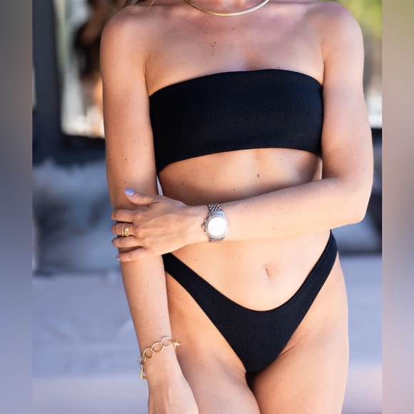 NEW! Kenny Flowers The MYKONOS Textured Sporty Bikini Bottom Black SZ S, M - Picture 8 of 14